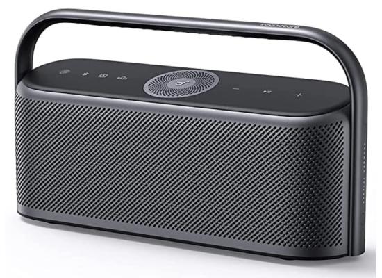 Anker Soundcore Motion X600 Portable Bluetooth Speaker, Hi-Res Spatial Audio with Wireless 50W Sound, IPX7 Waterproof, Pro EQ, AUX-in, Portable Speaker for Home, Office, Backyard and Bathroom Use - Black